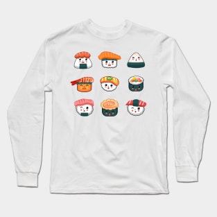 Sushi faces Long Sleeve T-Shirt